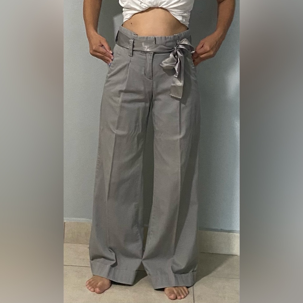 Express Silver Wide Leg Trousers